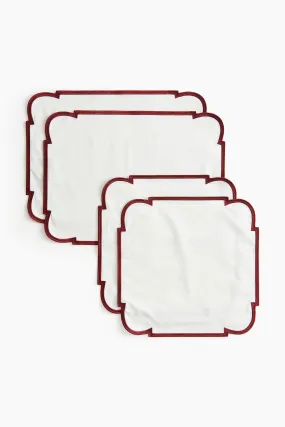 2-pack Cotton Placemats and Napkins