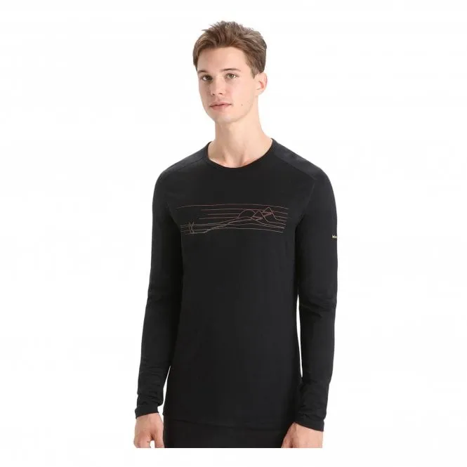 200 Oasis Long Sleeve Crewe - Ski Stripes 