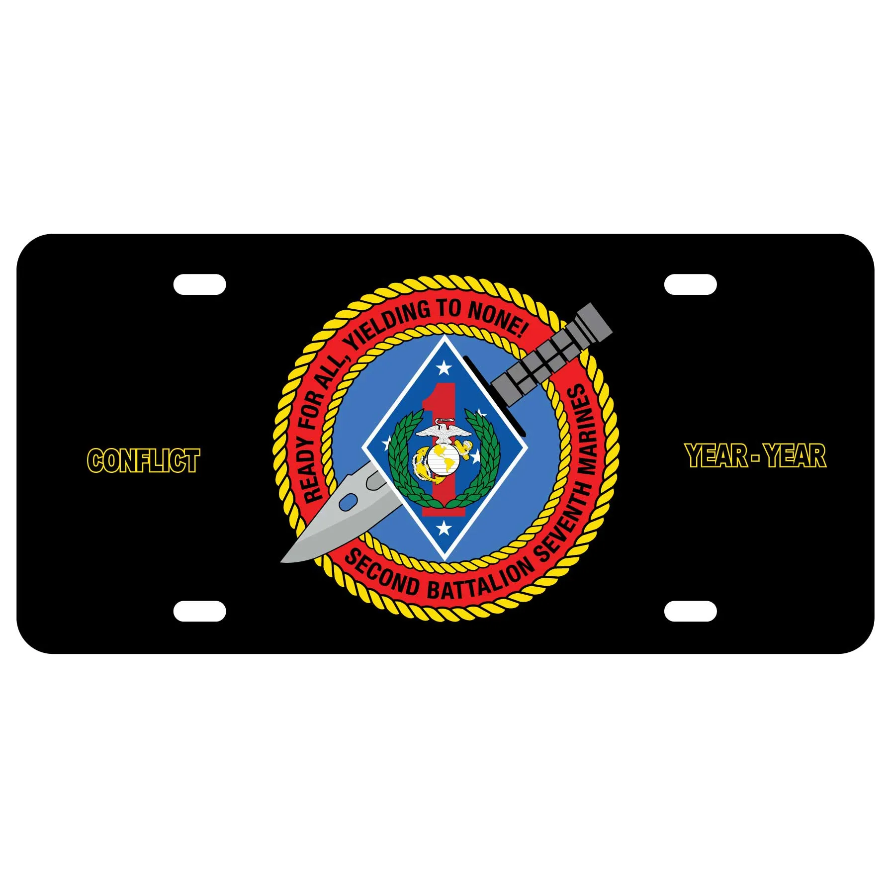 2nd Battalion 7th Marines License Plate