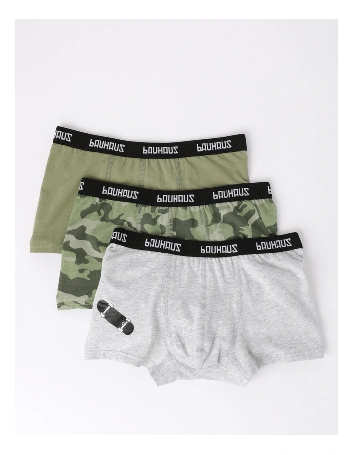 3 Pack Skateboard Trunks in Assorted