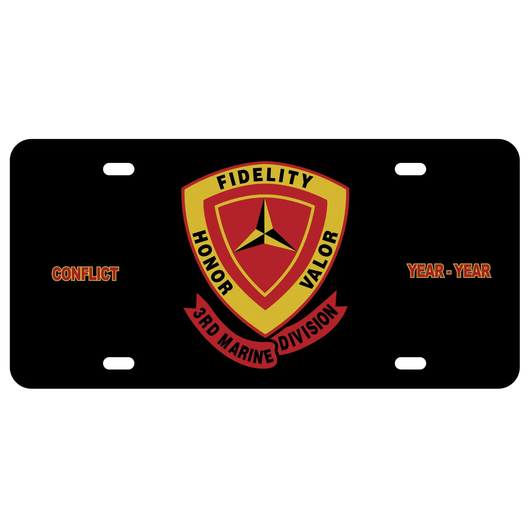 3rd Marine Division License Plate