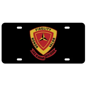 3rd Marine Division License Plate