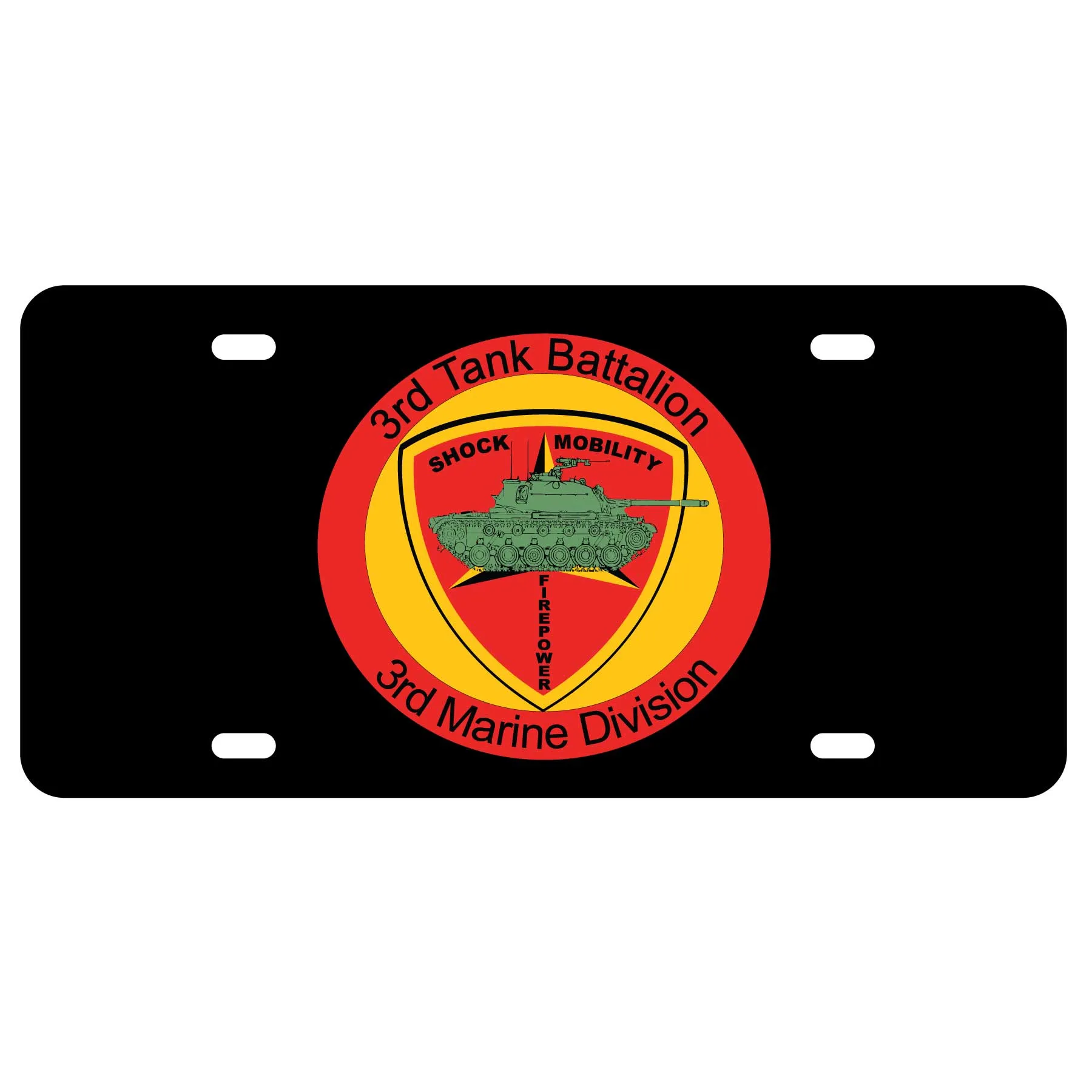 3rd Tank Battalion License Plate