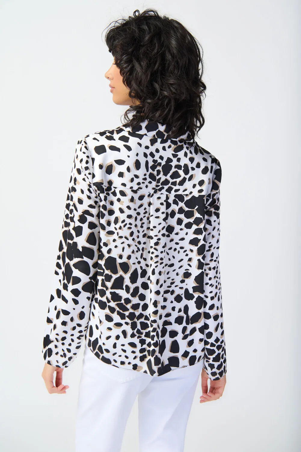 Animal Print Cowl Neck Pullover Style 241303