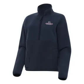 Antigua Gonzaga Bulldogs Women's Navy Figure Half-Zip Pullover Sweatshirt