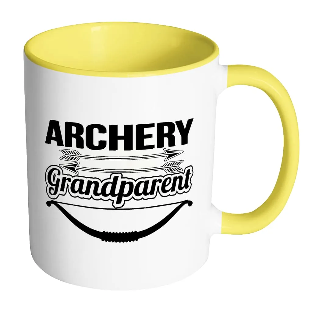 Archery Mug Archery Grandparent White 11oz Accent Coffee Mugs