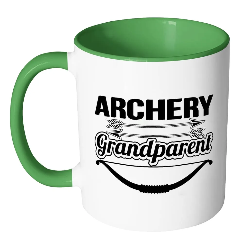 Archery Mug Archery Grandparent White 11oz Accent Coffee Mugs