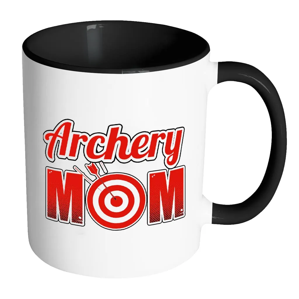 Archery Mug Archery Mom White 11oz Accent Coffee Mugs