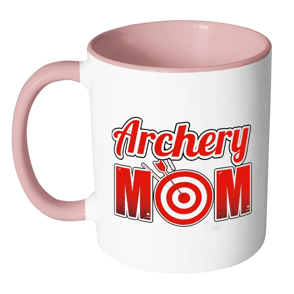 Archery Mug Archery Mom White 11oz Accent Coffee Mugs