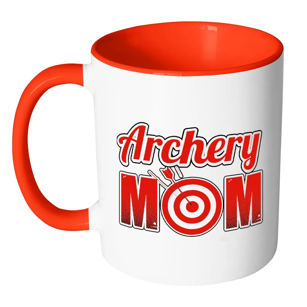 Archery Mug Archery Mom White 11oz Accent Coffee Mugs