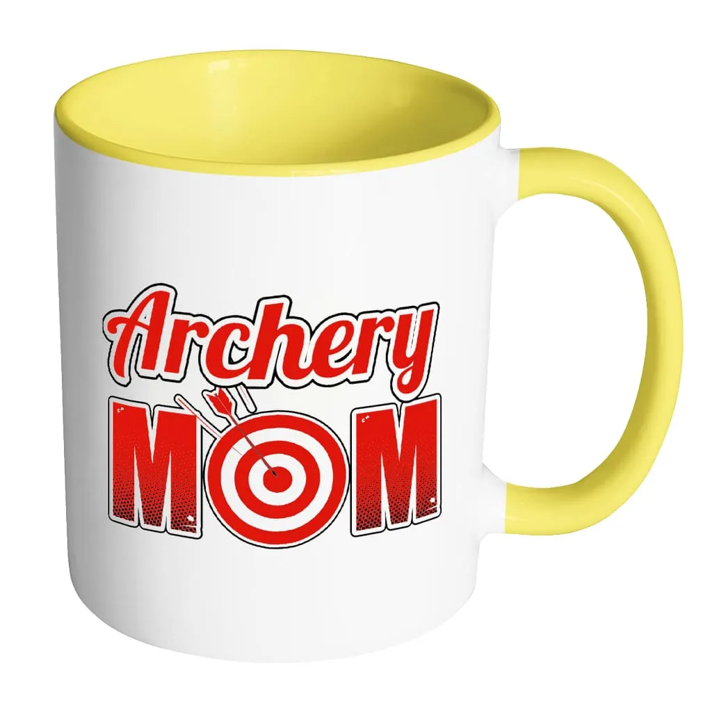 Archery Mug Archery Mom White 11oz Accent Coffee Mugs