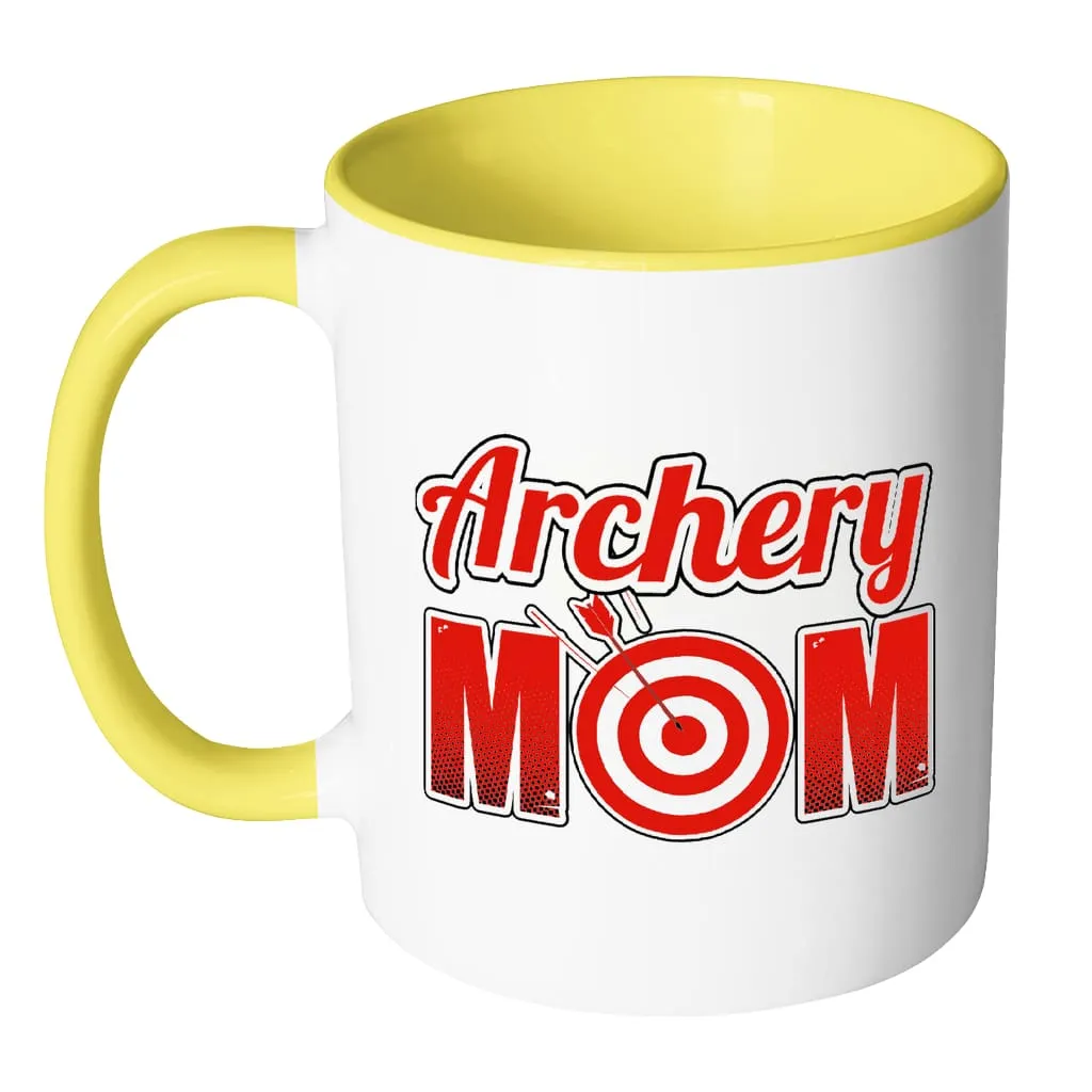 Archery Mug Archery Mom White 11oz Accent Coffee Mugs