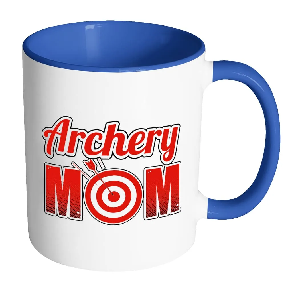 Archery Mug Archery Mom White 11oz Accent Coffee Mugs