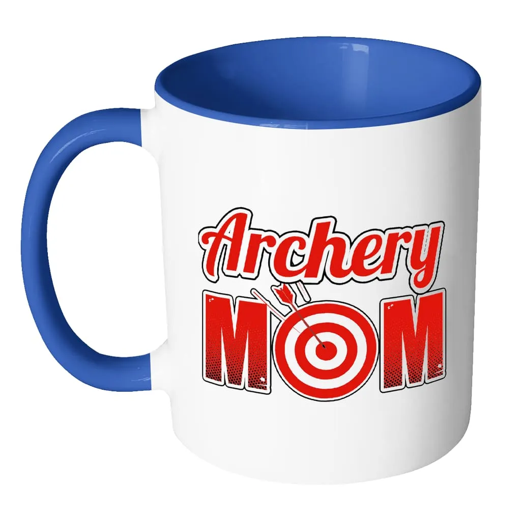 Archery Mug Archery Mom White 11oz Accent Coffee Mugs