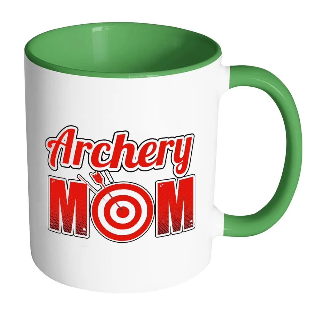 Archery Mug Archery Mom White 11oz Accent Coffee Mugs