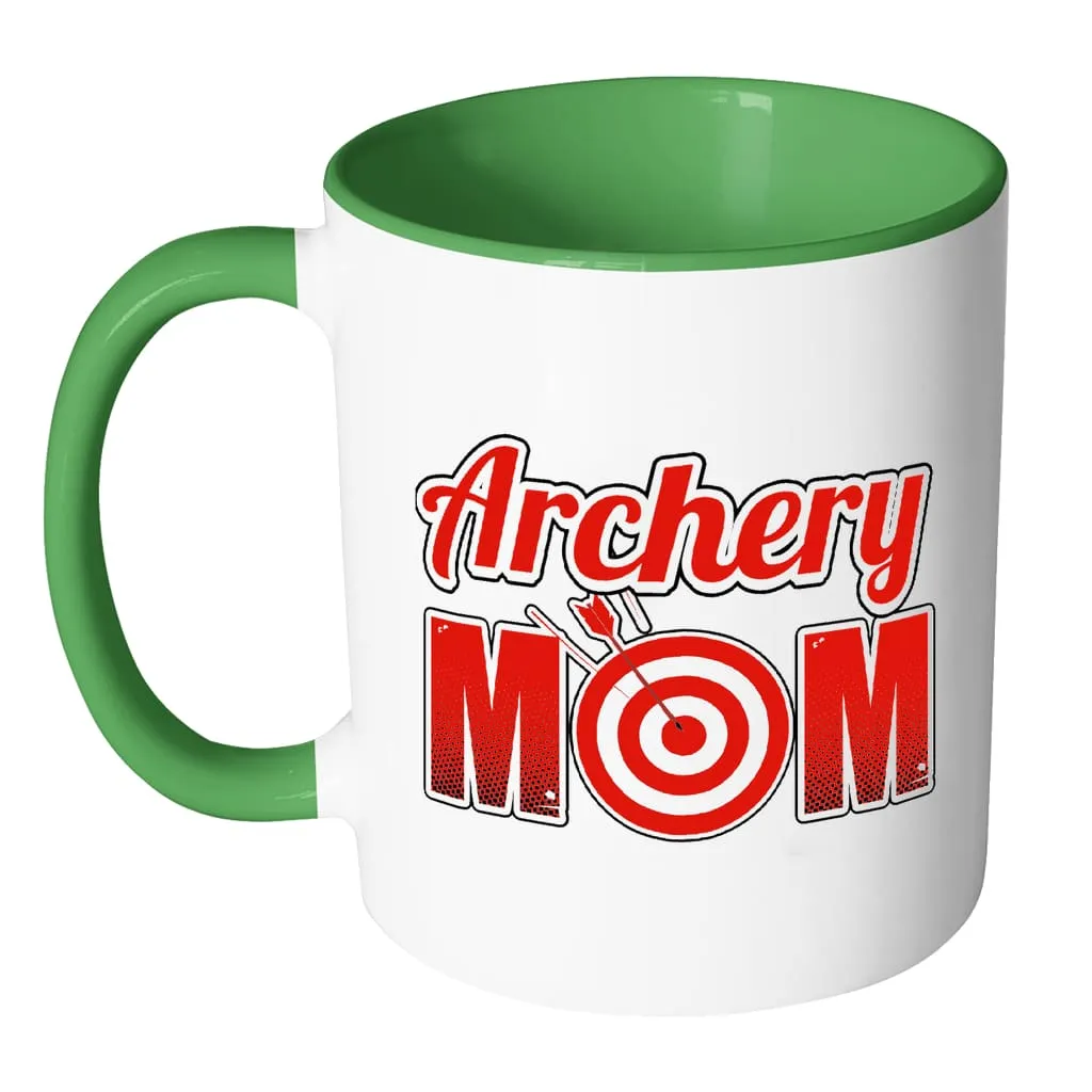 Archery Mug Archery Mom White 11oz Accent Coffee Mugs