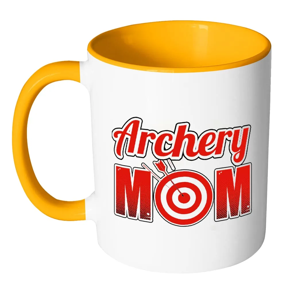 Archery Mug Archery Mom White 11oz Accent Coffee Mugs