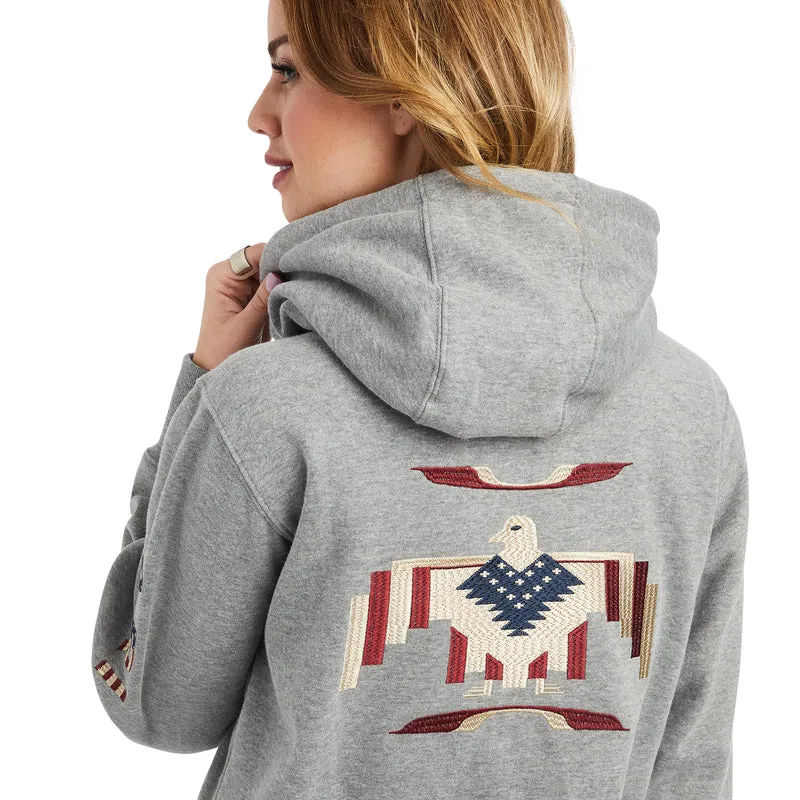 Ariat Women's Thunderbird Chimayo Hoodie, Heather Grey