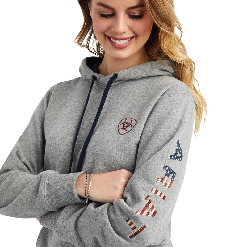 Ariat Women's Thunderbird Chimayo Hoodie, Heather Grey