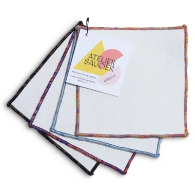 Atelier Saucier Rainbow Sky Cocktail Napkins, Set of 4