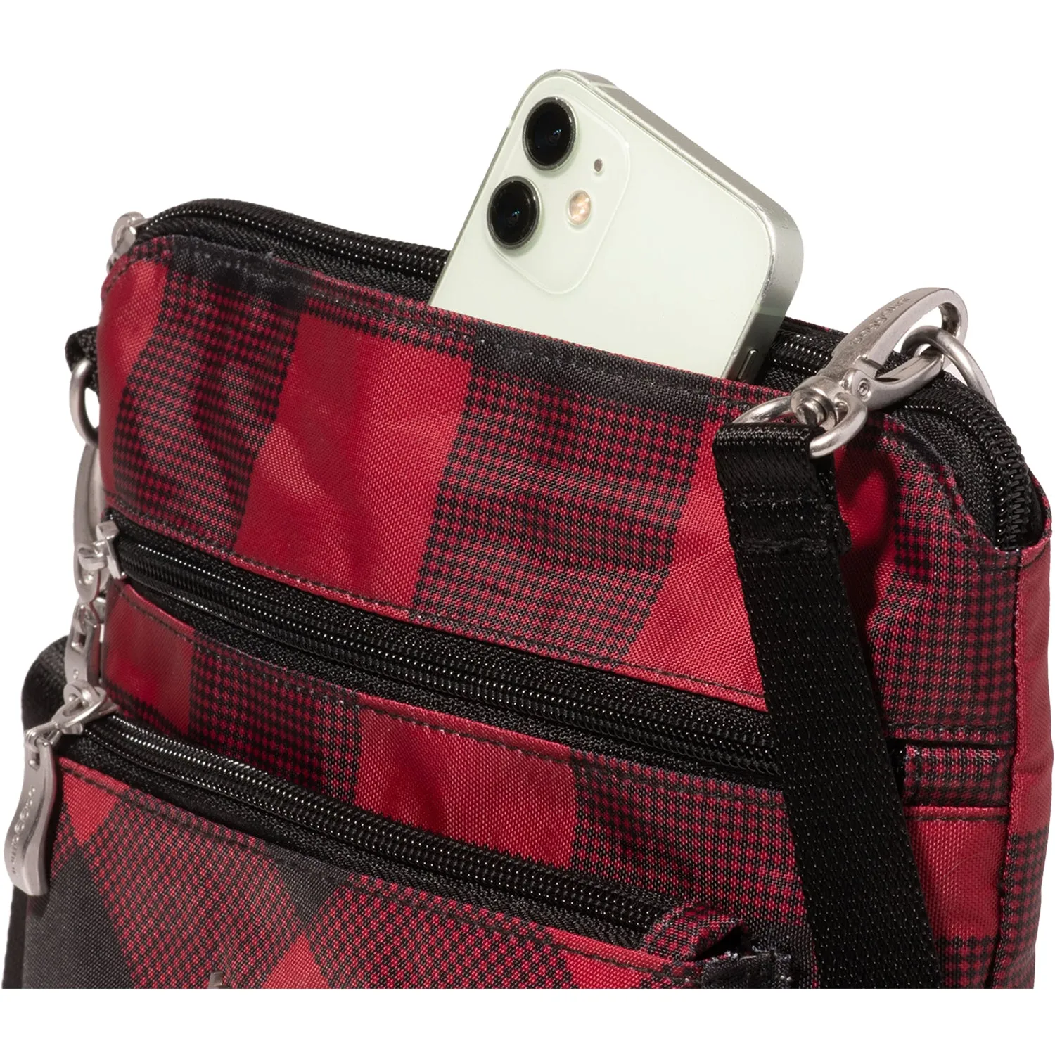 Baggallini Modern Pocket Crossbody Red Buffalo Plaid