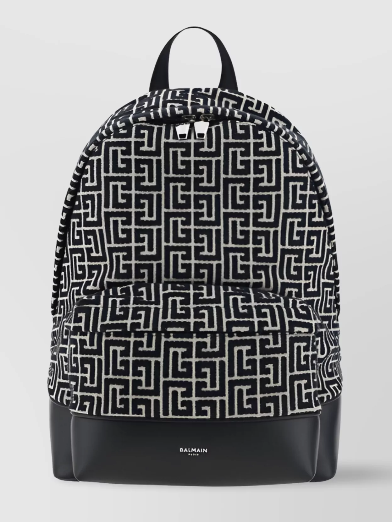 Balmain   Logo jacquard geometric pattern backpack