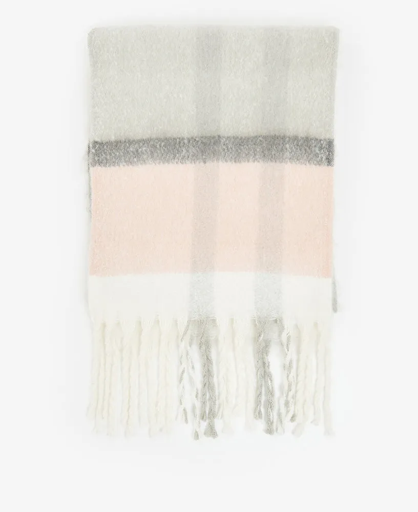 Barbour Isla Boucle Scarf LSC0293 - Grey Rose