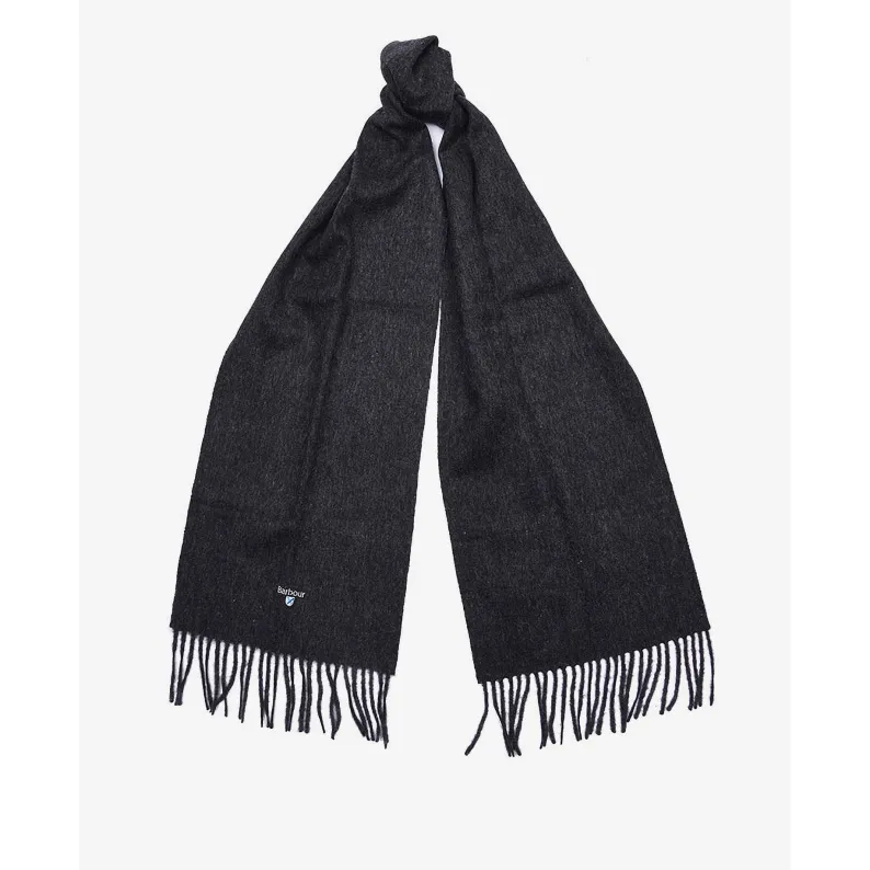 Barbour Plain Lambswool Scarf USC0008CH71 Charcoal