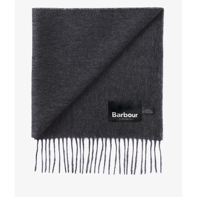 Barbour Plain Lambswool Scarf USC0008CH71 Charcoal