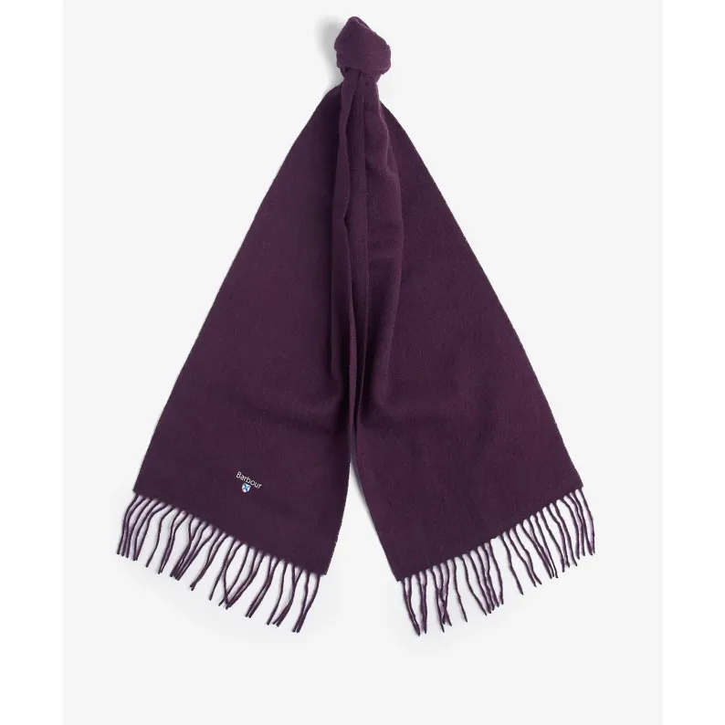 Barbour Plain Lambswool Scarf USC0008PU35 Damson