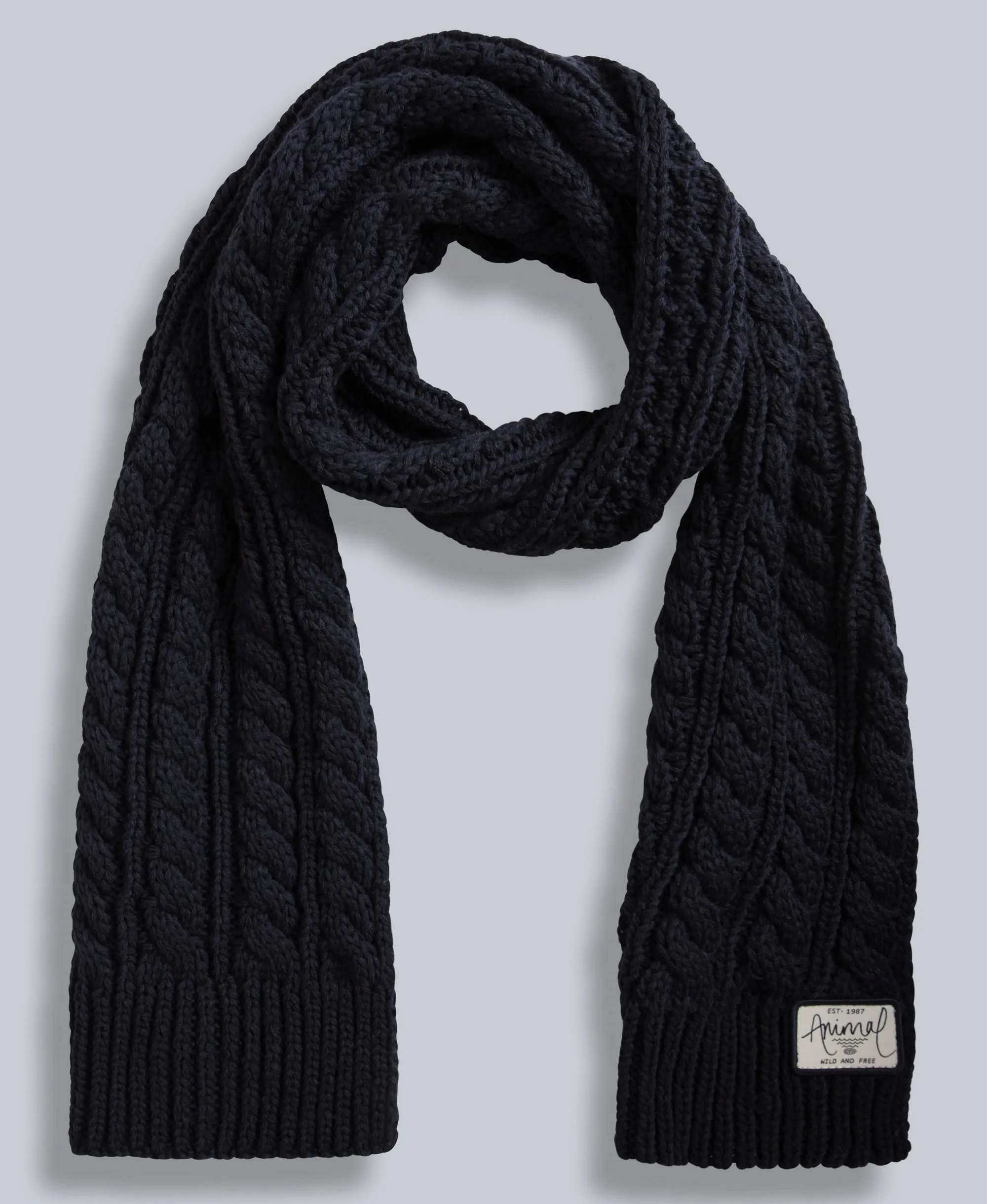 Becky Womens Knit Scarf - Navy