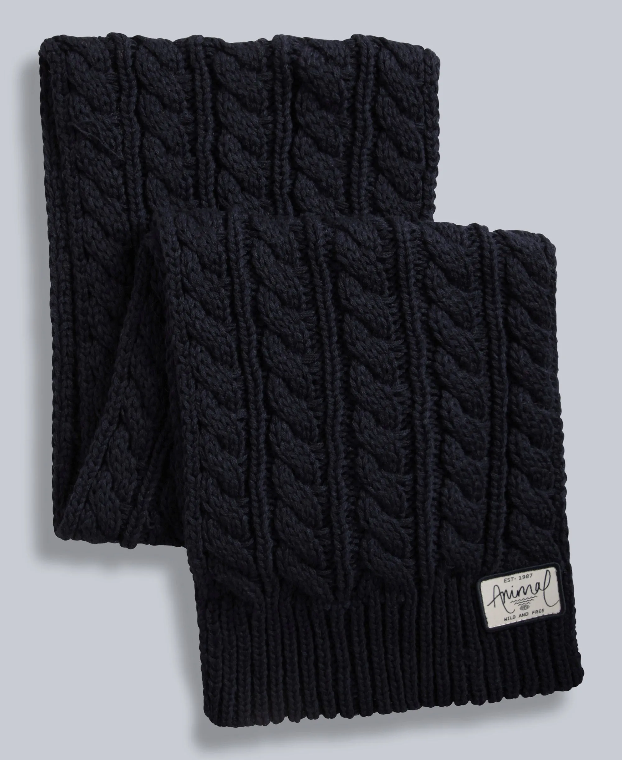 Becky Womens Knit Scarf - Navy