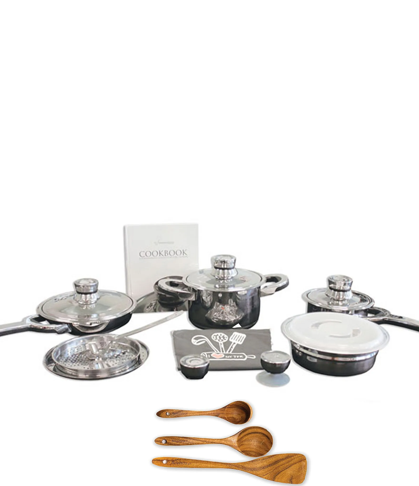 BergHOFF TFK 18-Piece Gourmet Stainless Steel Cookware Set