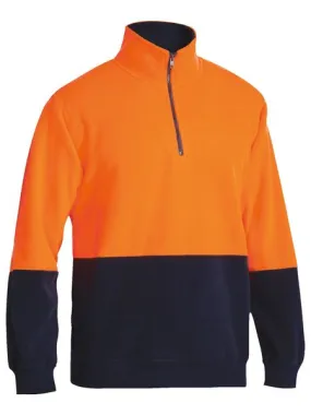 Bisley HI VIS Polar Fleece Zip Pullover