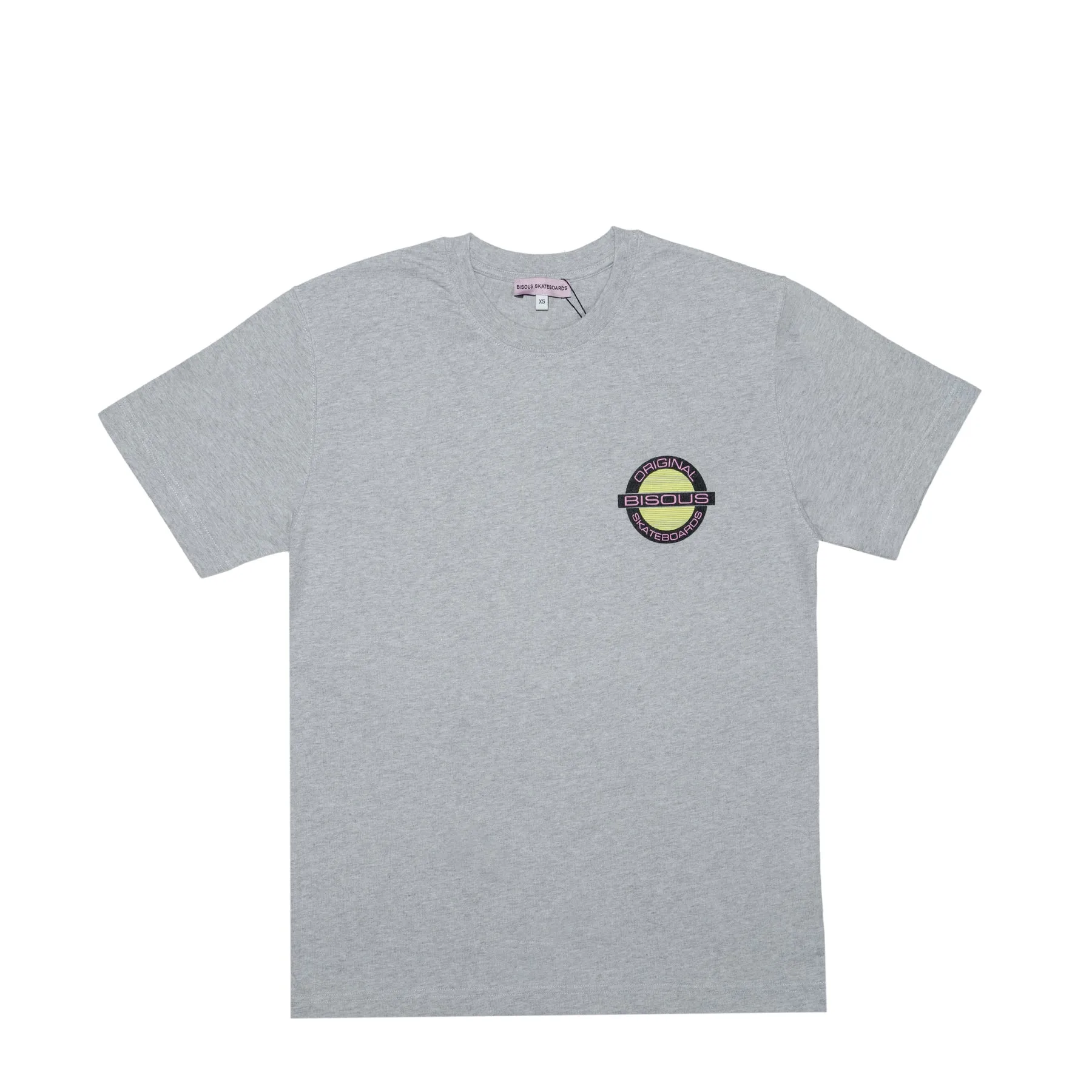 Bisous Skateboards - Circle T-Shirt - Ash Grey-