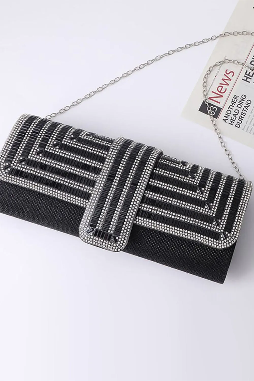 Black Crossbody Chain Handbag