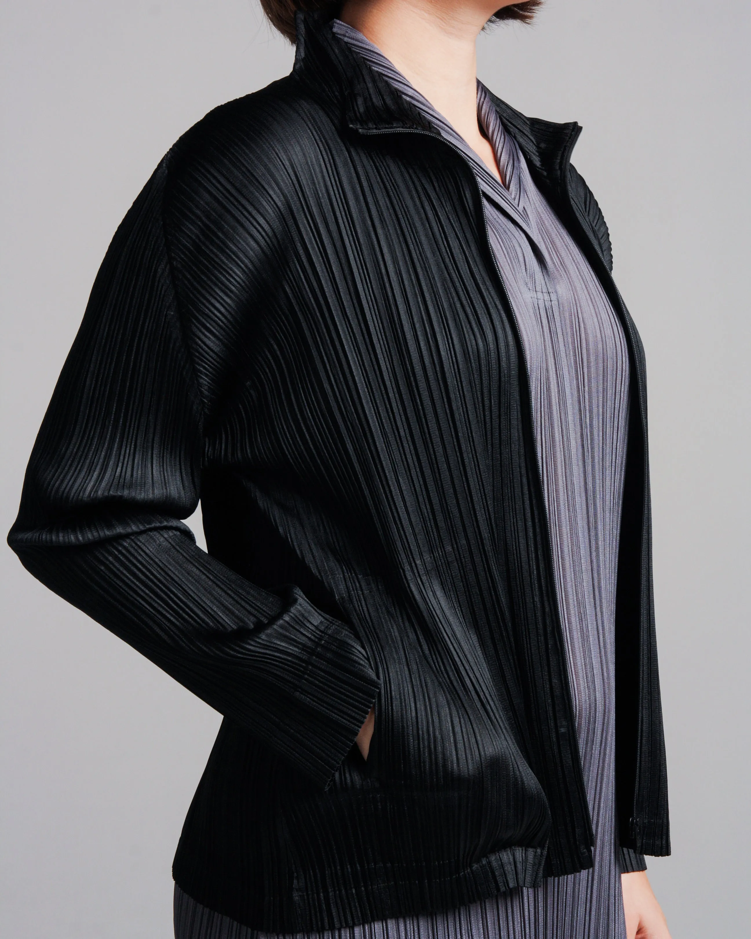 Black Pleated Jacket