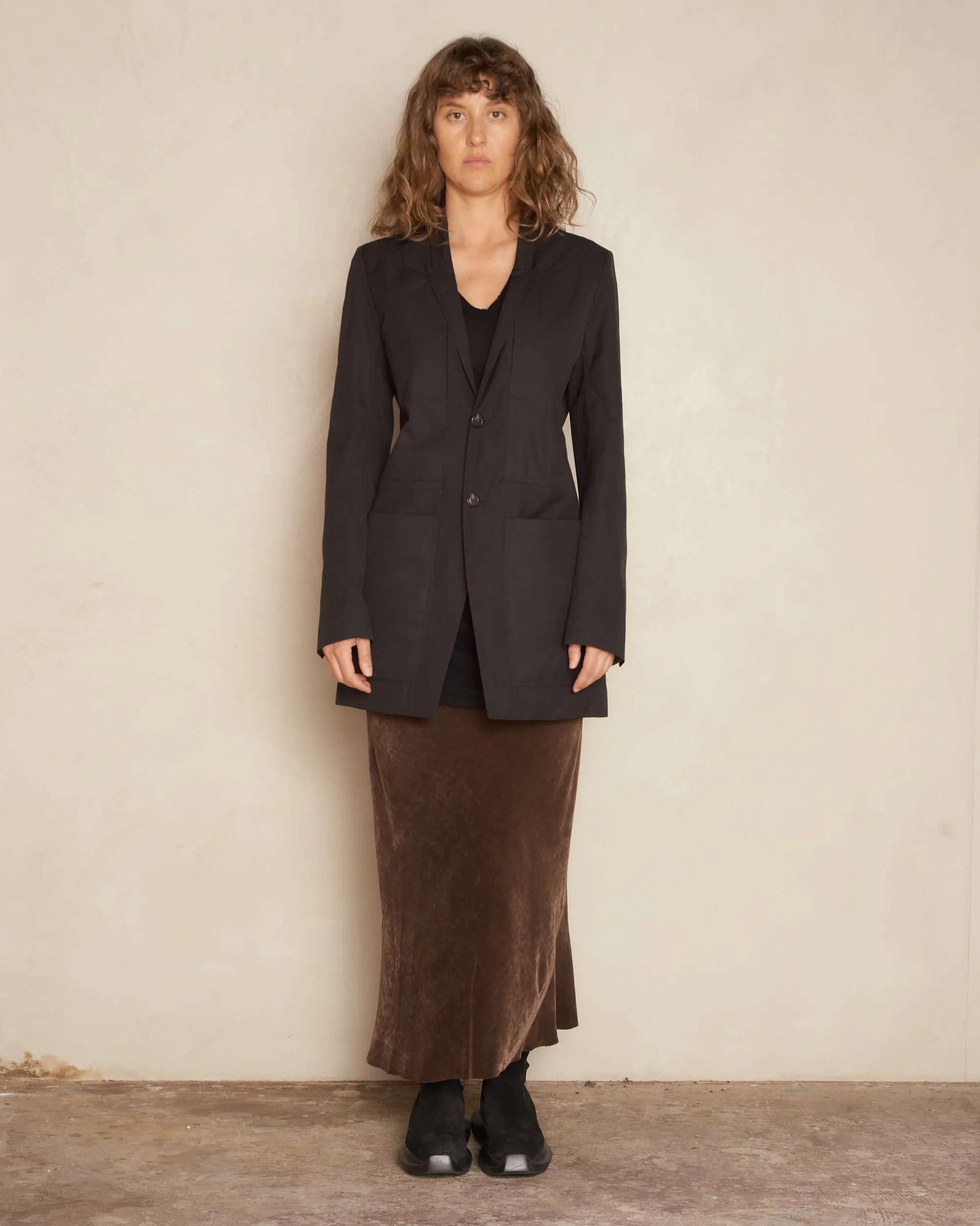 Black Taffeta Lido Jacket