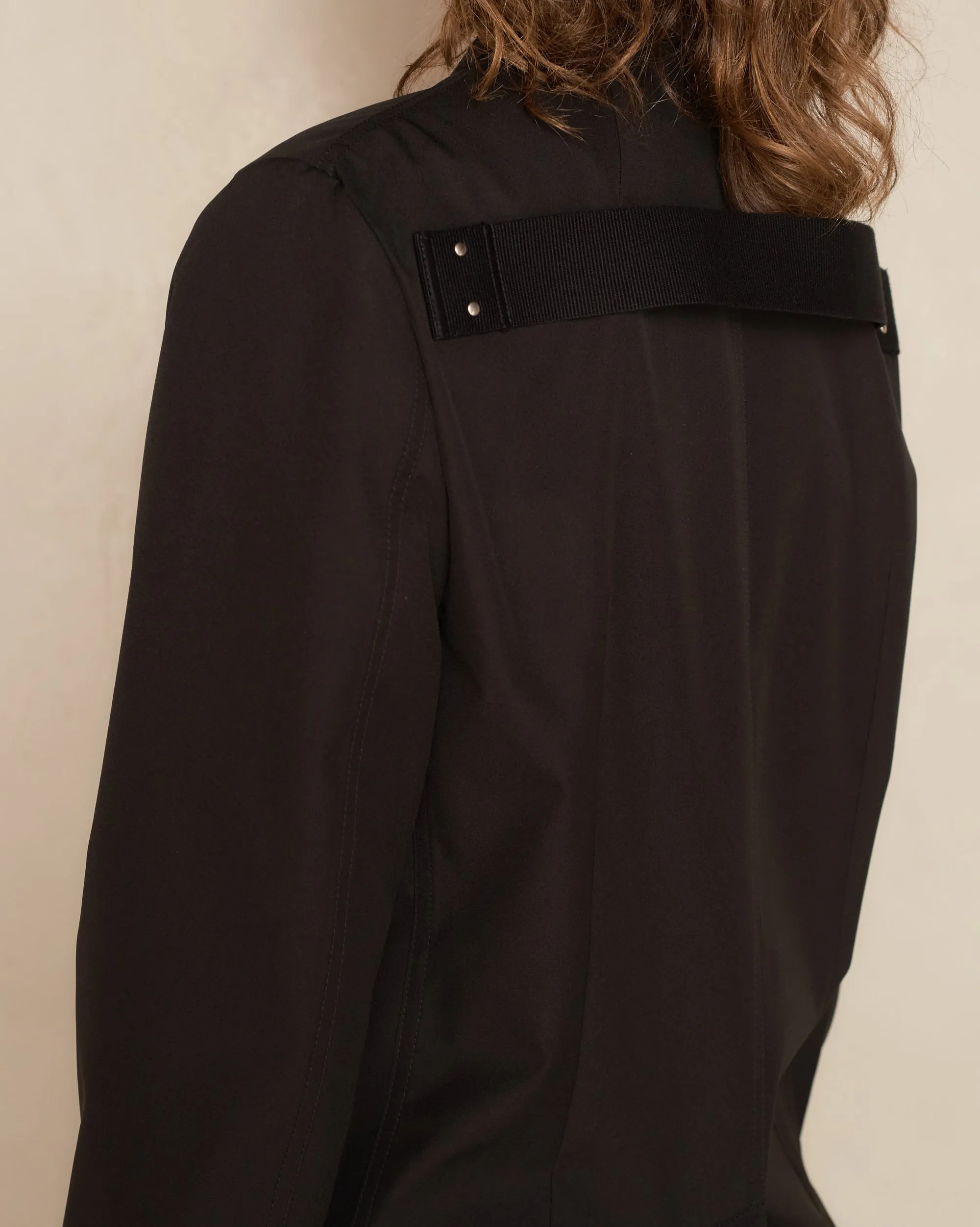 Black Taffeta Lido Jacket