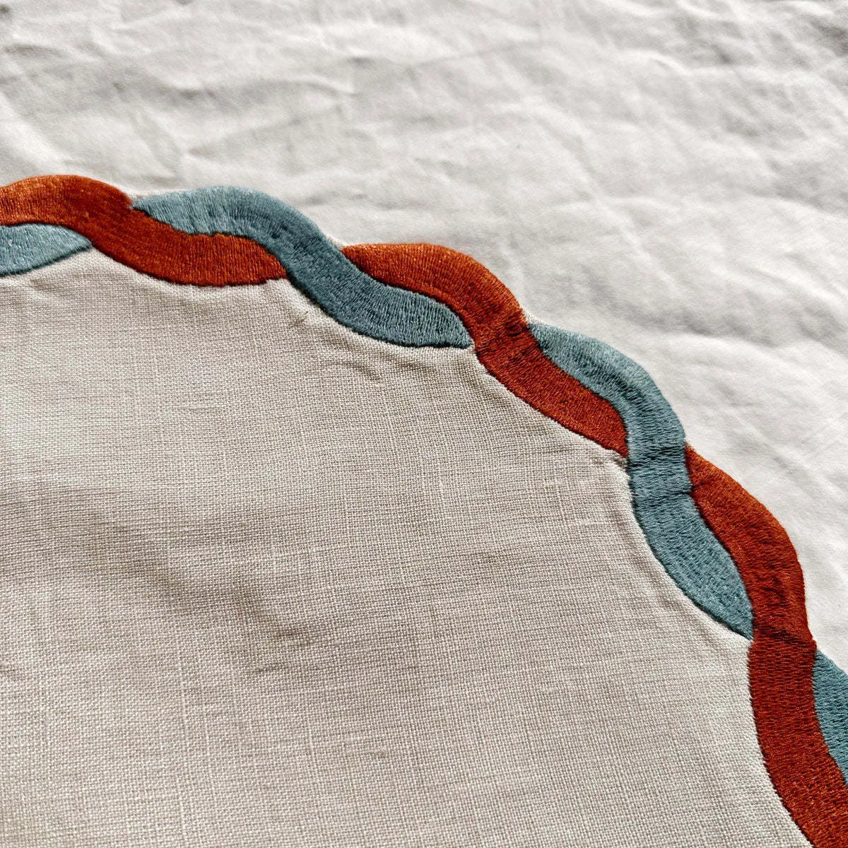 Braided Linen Embroidered Placemats