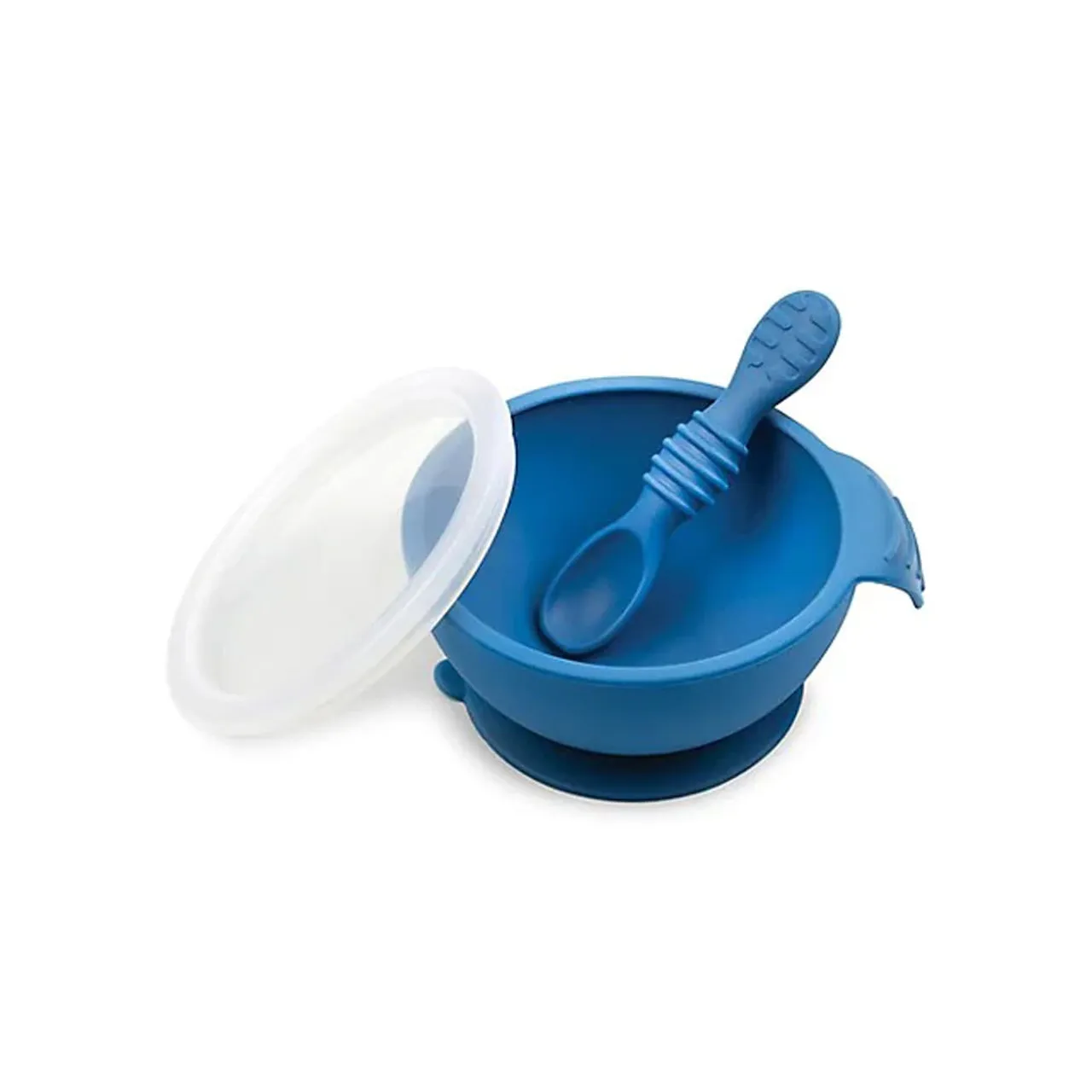 Bumkins Silicone First Feeding Set with Lid & Spoon