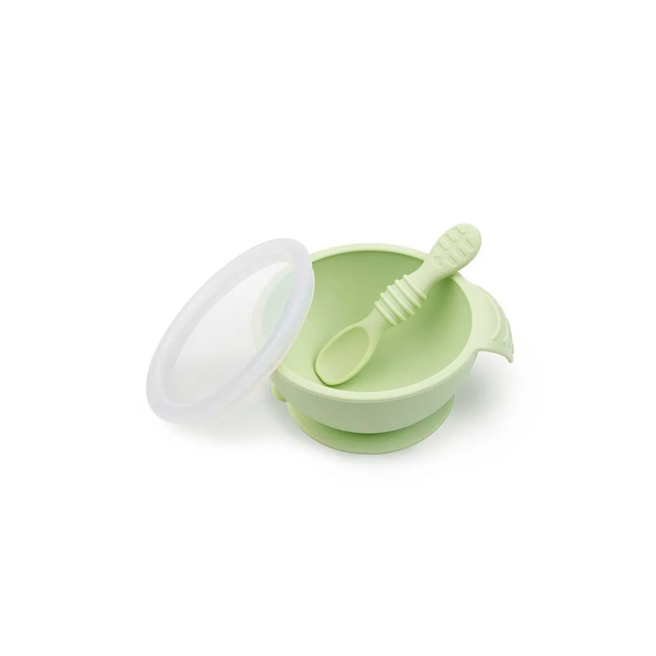 Bumkins Silicone First Feeding Set with Lid & Spoon