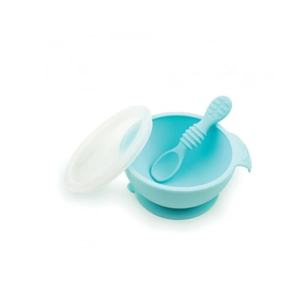 Bumkins Silicone First Feeding Set with Lid & Spoon