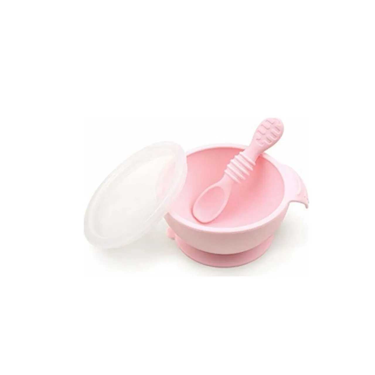 Bumkins Silicone First Feeding Set with Lid & Spoon