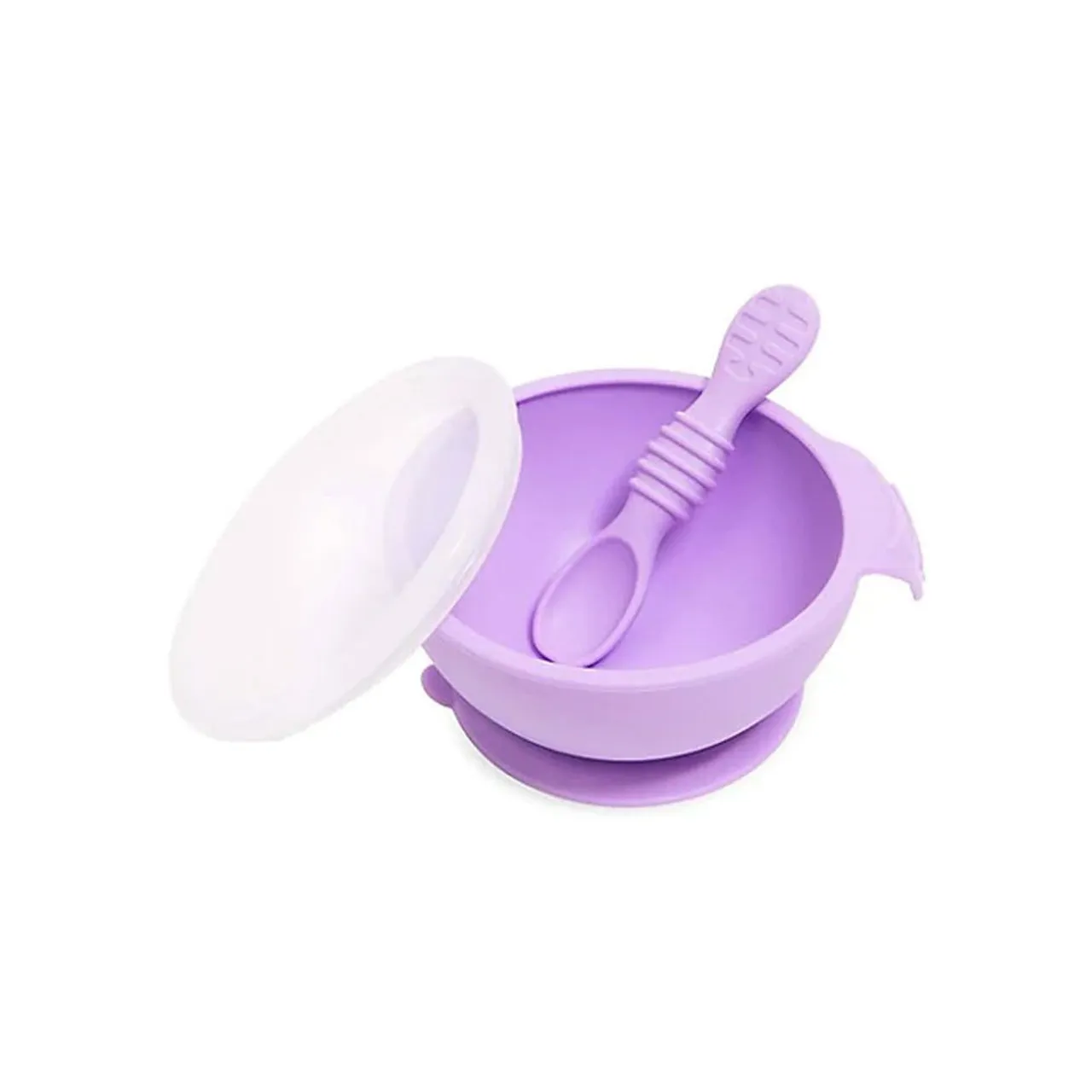 Bumkins Silicone First Feeding Set with Lid & Spoon