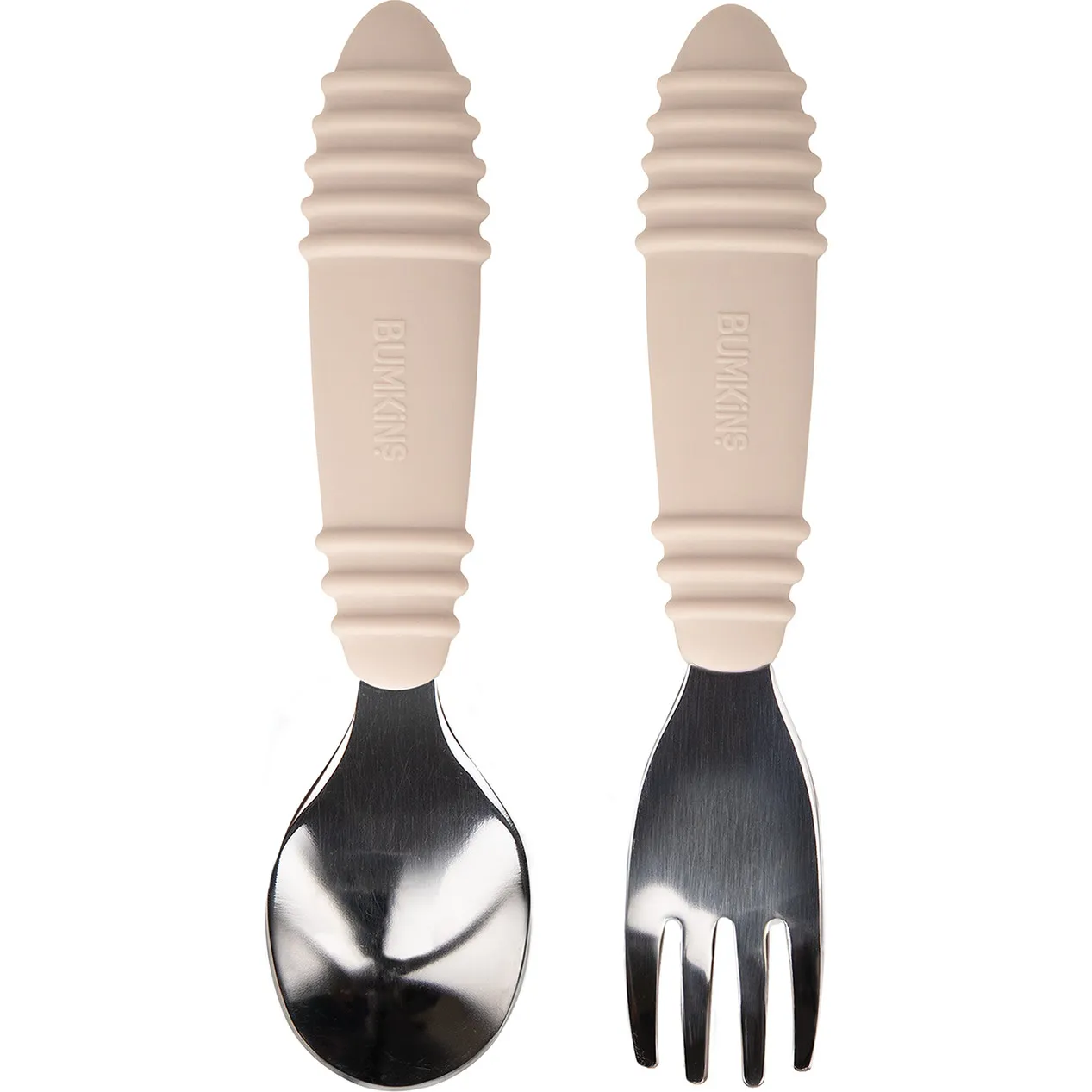 Bumkins Spoon and Fork Set, Sand