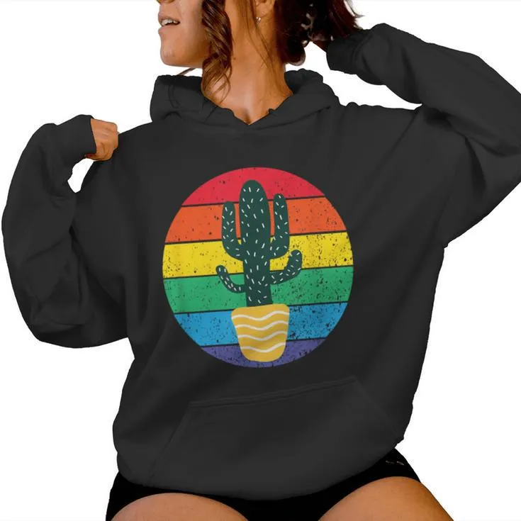 Cactus Serape Rainbow Awesome Novelty Women Hoodie