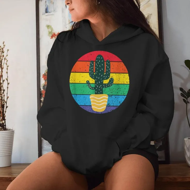 Cactus Serape Rainbow Awesome Novelty Women Hoodie