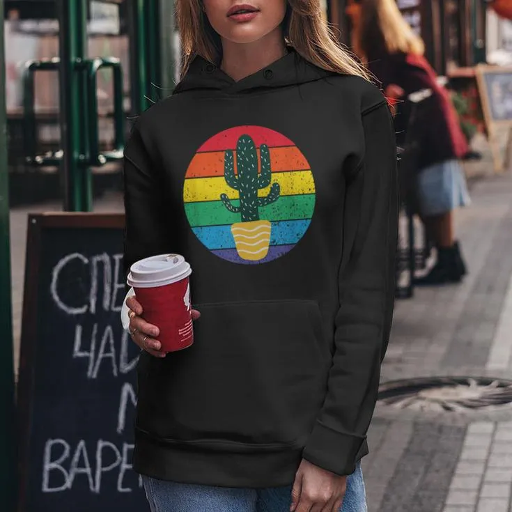 Cactus Serape Rainbow Awesome Novelty Women Hoodie