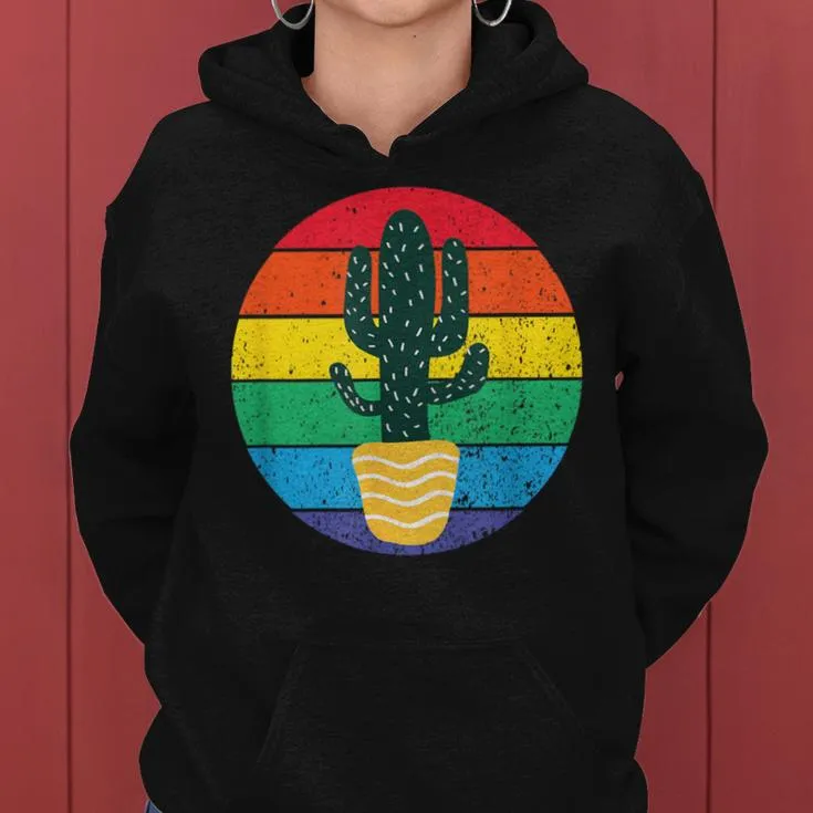 Cactus Serape Rainbow Awesome Novelty Women Hoodie